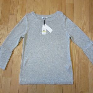 Calvin Klein Metallic Silver sweater Size M